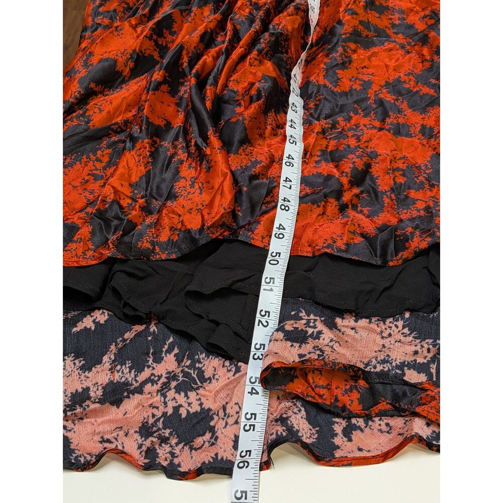 Caballero Abstract Print Midi Dress Silk Cotton XL Cowgirl Western Dark Romantic - Picture 7 of 7